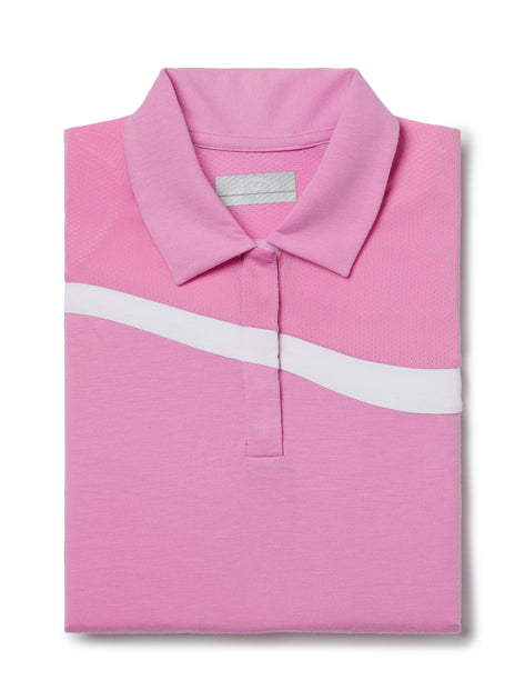 Callaway Apparel Women's Asymmetrical Color Block Golf Polo