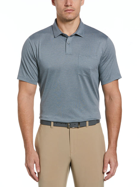 PGA TOUR Apparel Men's Fine Line Eco Golf Polo with Pocket | Golf