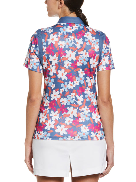 Ladies floral cheap polo shirts