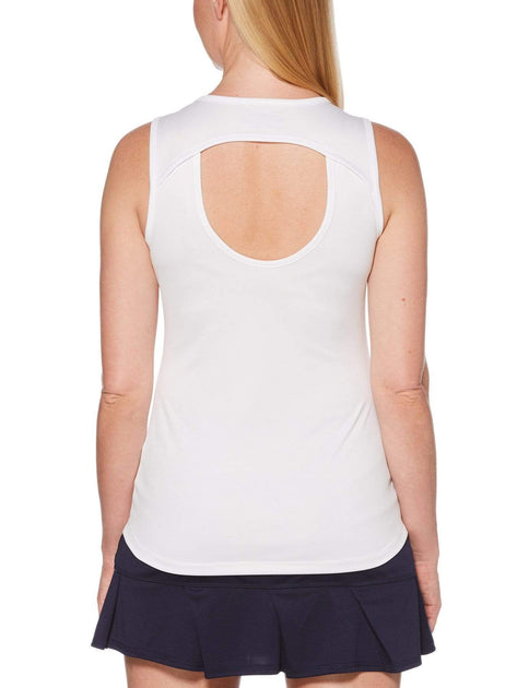 Grand Slam Women's Solid Keyhole Tennis Tank Top