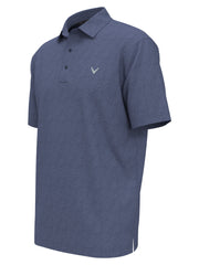 Big & Tall Heather Geo Print Golf Polo (Peacoat) 