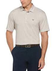 Big & Tall Heather Geo Print Golf Polo