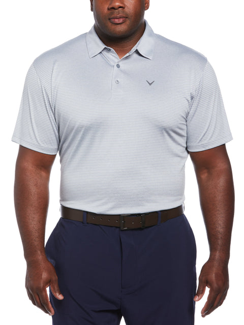 Heather Micro Stripe Golf Polo (Tradewinds Htr) 