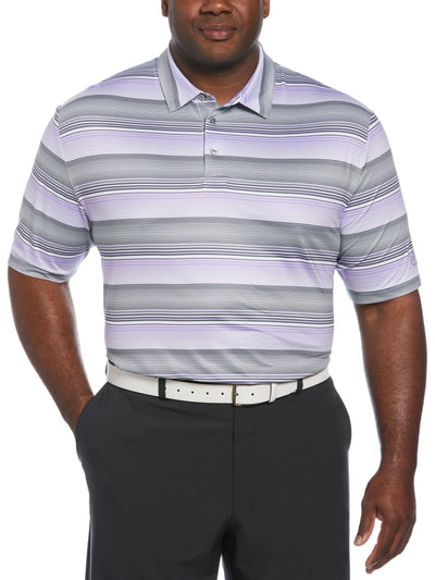 Linear Energy Print Golf Polo (Iron Gate) 