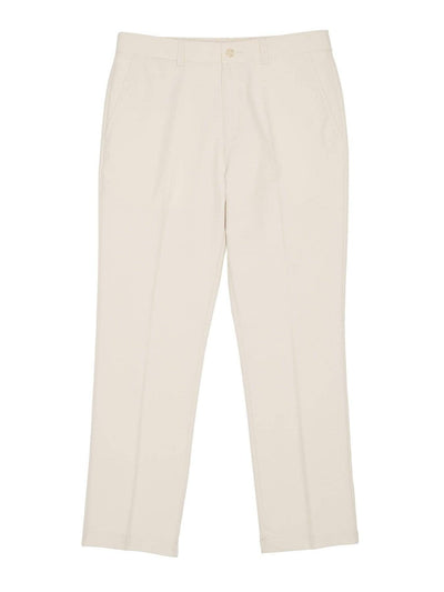 Boys Flat Front Solid Pant -  Light Gray