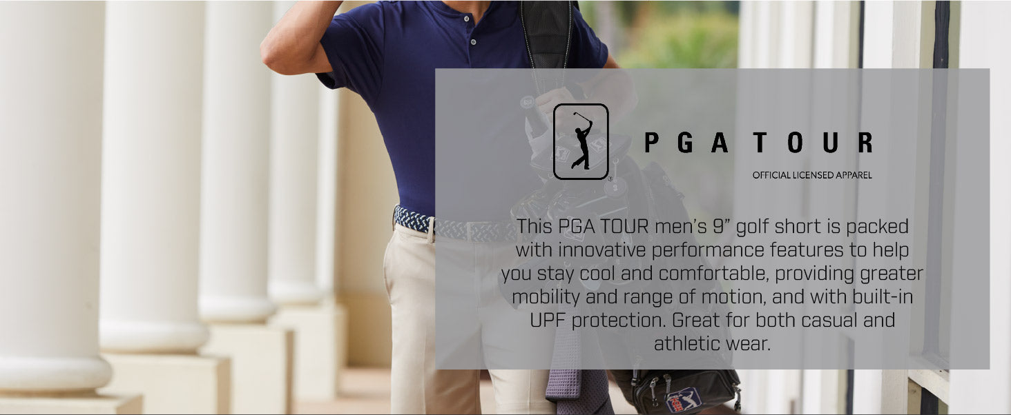 PGA TOUR Apparel | Men's Flat Front Expandable Waistband Golf Short