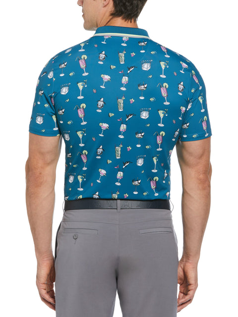 19th Hole Print Polo (Corsair) 