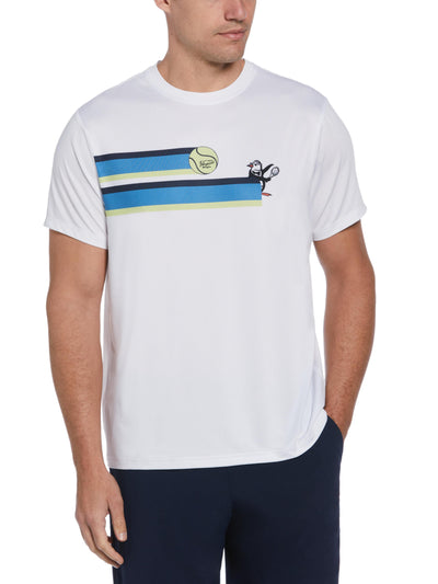 Men's 80s Stripe Tennis Graphic Tee