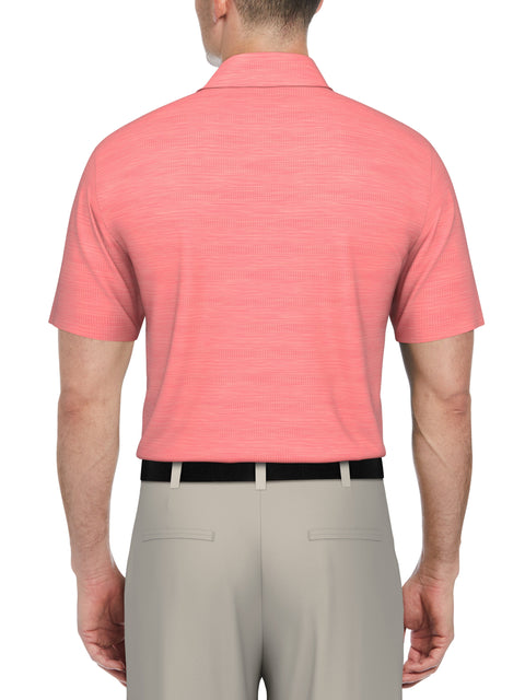 Men's AirFlux™ Jaspe Cotton Golf Polo (Plumeria Pink Htr) 