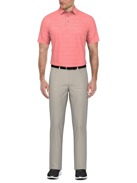 Men's AirFlux™ Jaspe Cotton Golf Polo (Plumeria Pink Htr) 