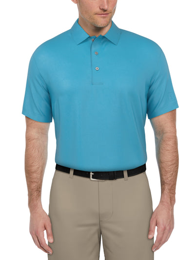 Airflux Solid Mesh Golf Polo (Cyan Blue) 