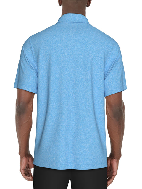 Chest Stripe Golf Polo (Med Ethereal Htr) 