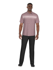 Chest Stripe Golf Polo (Berry Conserve Htr) 