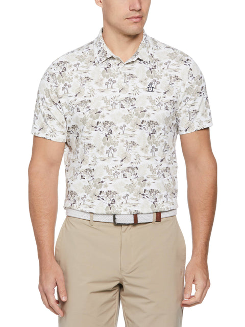 Men's Chi Chi Allover Floral Print Polo