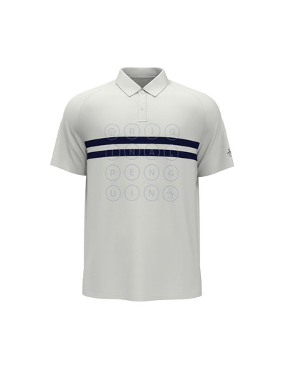 Color Block Tennis Polo  (Bright White) 