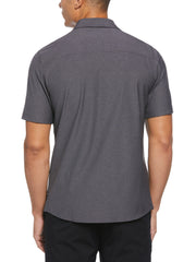 Eco Woven Coatfront Golf Shirt (Charcoal Art) 