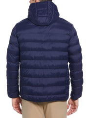 Mens Faux Down Puffer (Peacoat) 