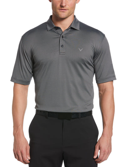 Fine Line Stripe Golf Polo (Caviar) 