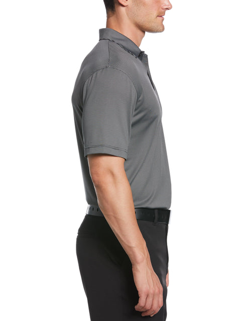 Fine Line Stripe Golf Polo (Caviar) 