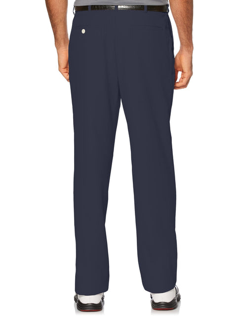 Men's Flat Front Expandable Waistband Pant - Blue