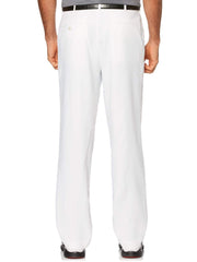 Men's Flat Front Expandable Waistband Pant - White