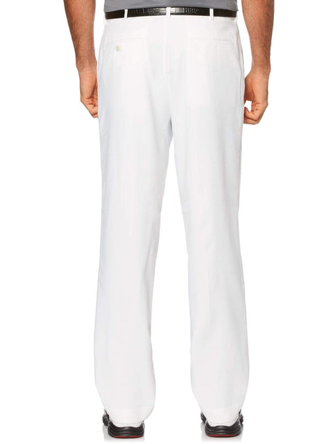 PGA TOUR Apparel Men s Flat Front Expandable Waistband Pant White Golf Apparel Shop