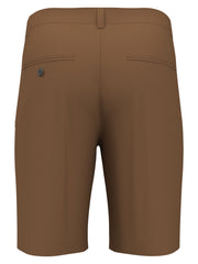 Flat Front Solid Golf Short (Dark Ginger) 