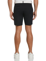 Flat Front Solid Golf Shorts (Caviar) 