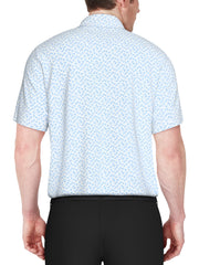 Floral Print Golf Polo (Bright White) 