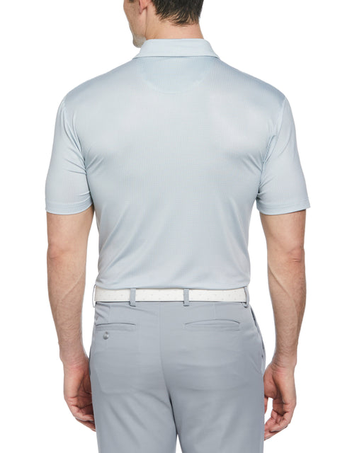 Gingham Print Golf Polo (Quarry) 