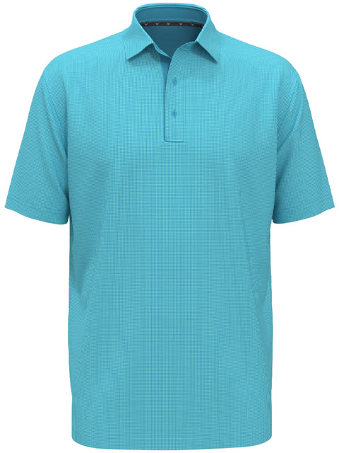 Men's Gingham Print Golf Polo