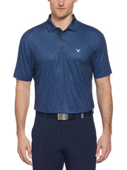 Gingham Print Golf Polo (Peacoat) 