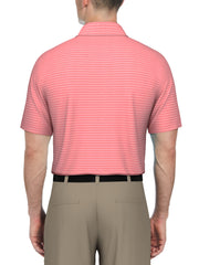 Short Sleeve HEATHER STRIPE FEEDER POLO (Plumeria Htr) 