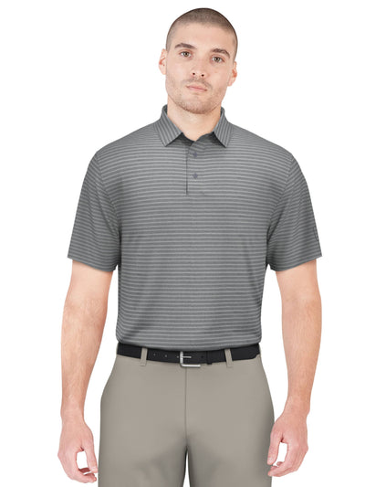 Men's Heather Feeder Stripe Golf Polo