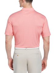 Heather Geo Print Golf Polo (Spiced Coral) 