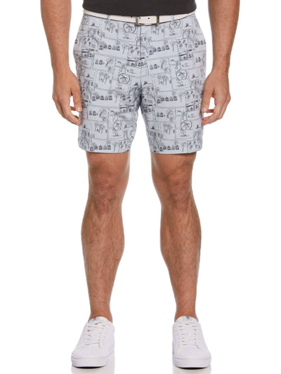 Men's Heritage Beach Club Print 8" Golf Shorts