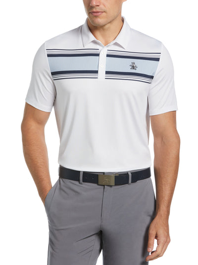 Jack’s Stripe Print Polo (Bright White) 