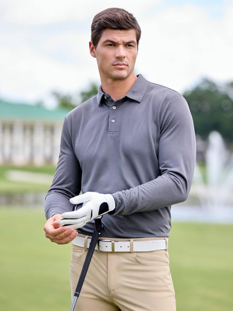 Men's Jacquard Golf Polo