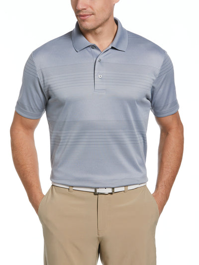 Men's Large Scale Birdseye Stripe Jacquard Golf Polo