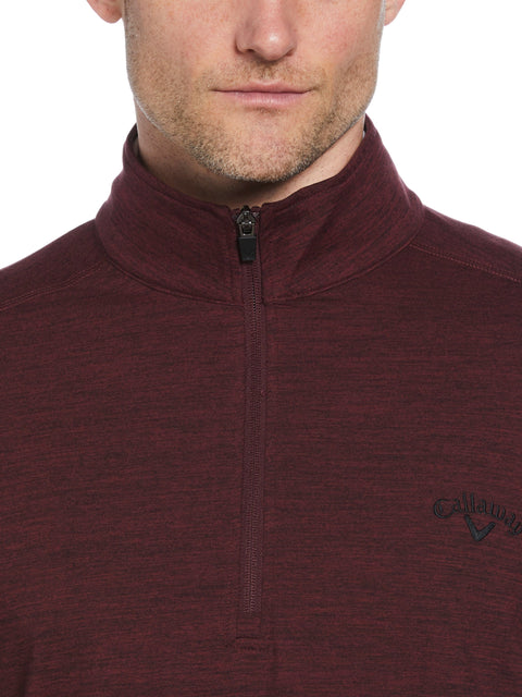 Lightweight 1/4 Zip Golf Pullover (Tawny Port Htr) 