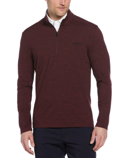 Lightweight 1/4 Zip Golf Pullover (Tawny Port Htr) 