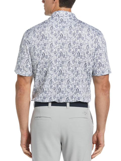 Mens Linear Cocktail Polo (Bright White) 