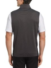 Micro Jacquard Full Zip Golf Vest (Caviar) 