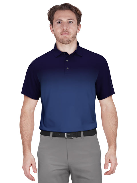 Ombre Print Golf Polo (Peacoat) 