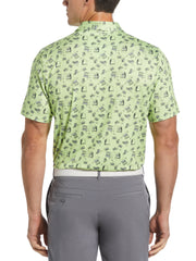 Retro Arcade Print Polo (Shadow Lime) 