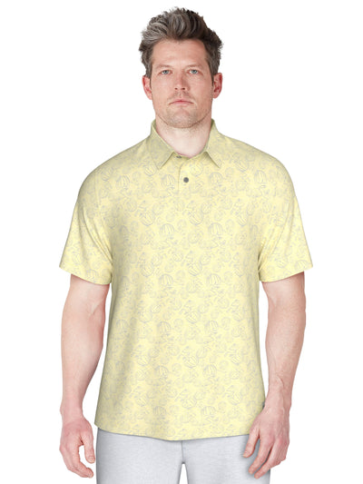 Short Sleeve Coconut Water Polo  (Lt Yellow Htr) 