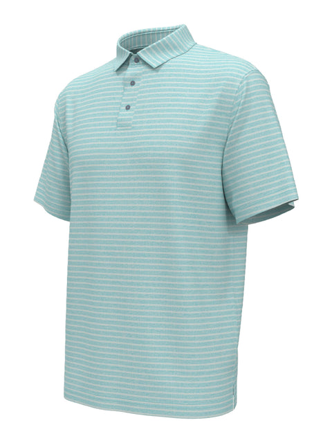 Men's Short Sleeve Heather Stripe Feeder Polo