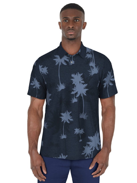 Men's Short Sleeve Oversized Palms Print Polo