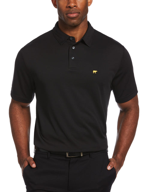 Solid Textured Golf Polo (Caviar) 