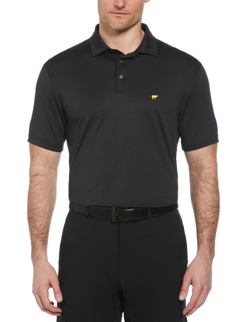 Short Sleeve Solid Texture Polo (Charcoal Art) 